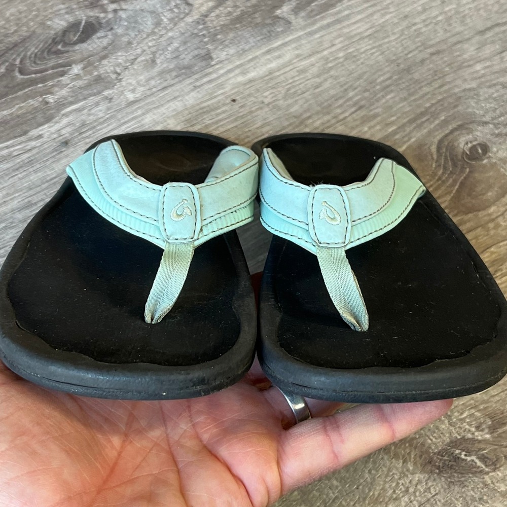 OluKai 'Ohana Womens Beach Thong Sandals Sea Green Womens 7 EU 37 - Picture 3 of 6